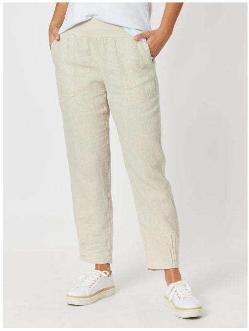 GS Linen Pants pleated hem