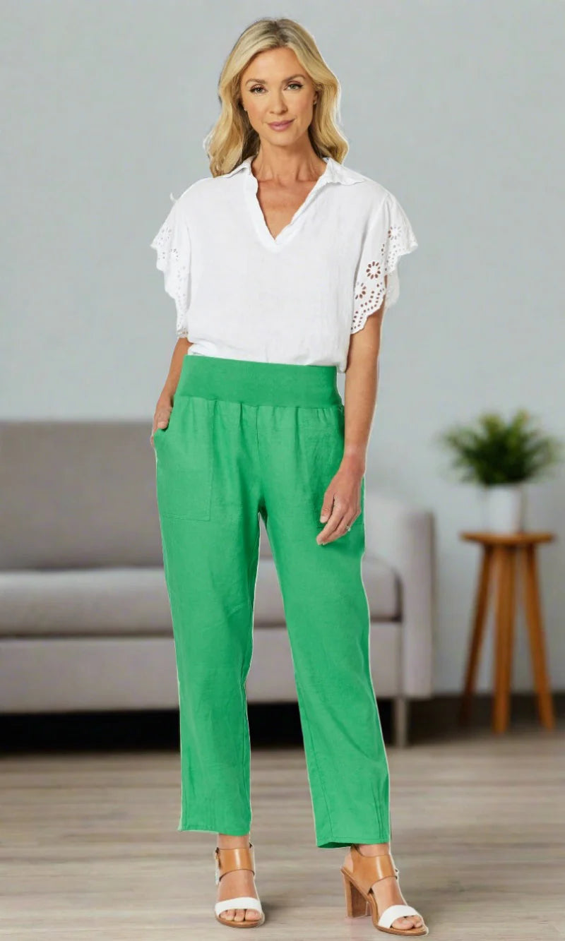 GS Linen Pants pleated hem