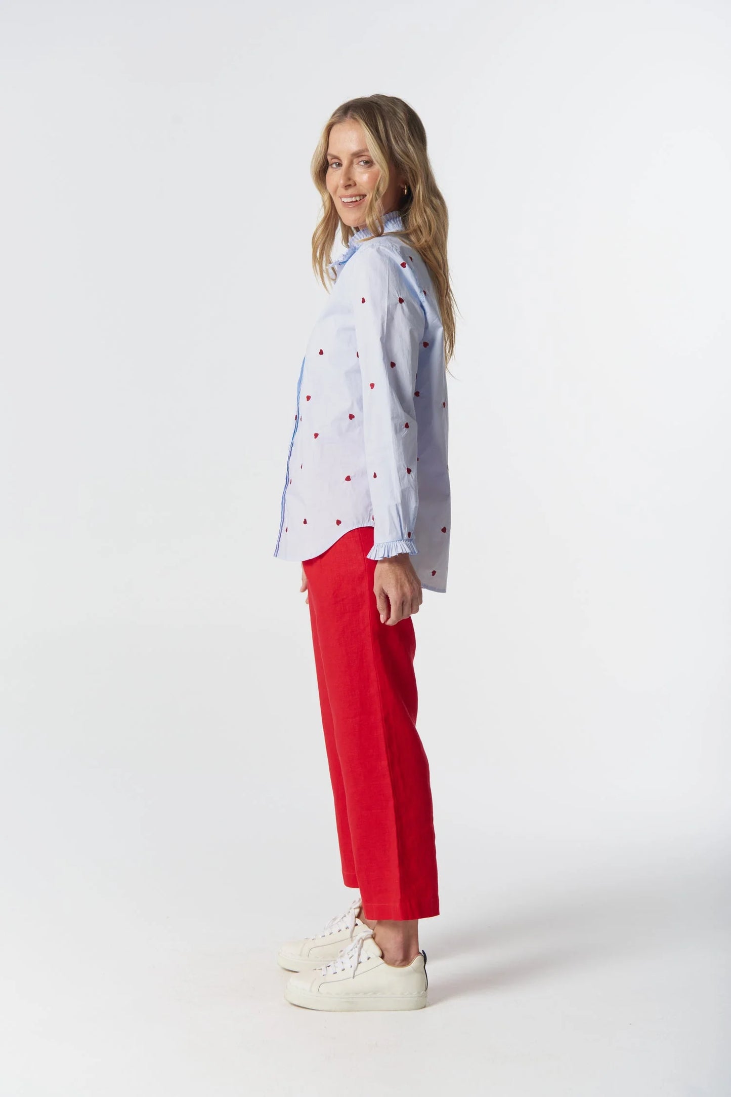 Blue hearts blouse