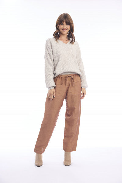 Linen Pant Rose Tan
