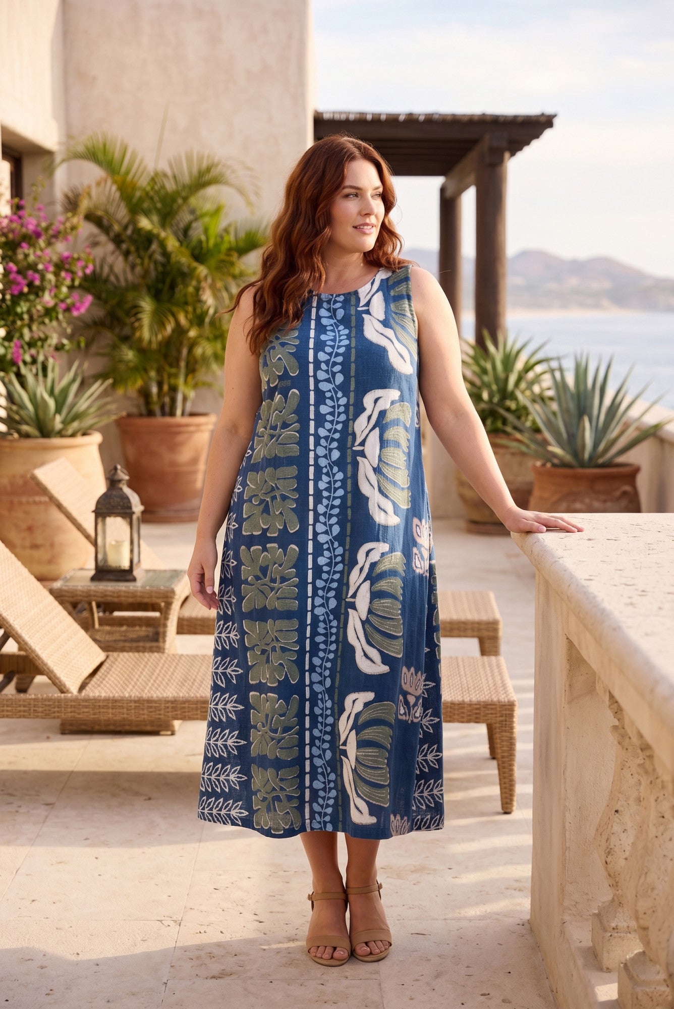 Liberte Blue dress Midi Sleevless