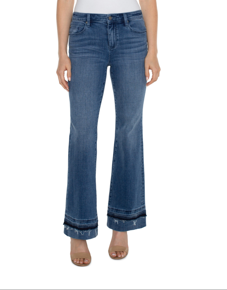 Lucy bootcut frayed jeans