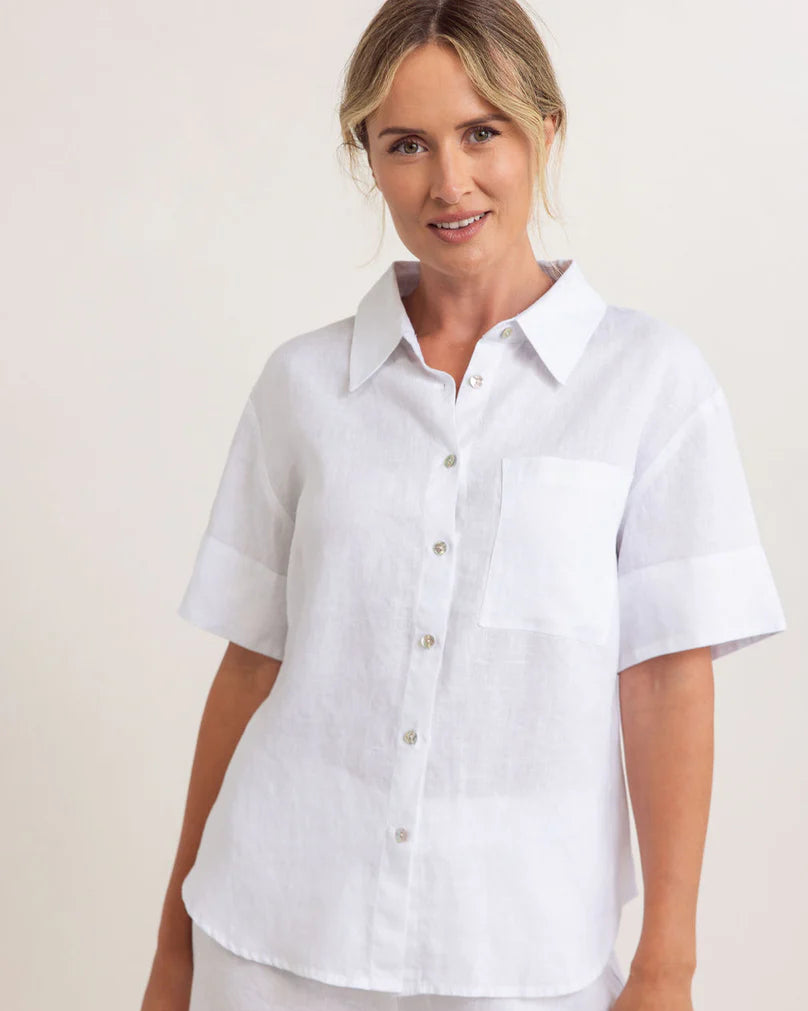 Linen SS 1 pocket Shirt