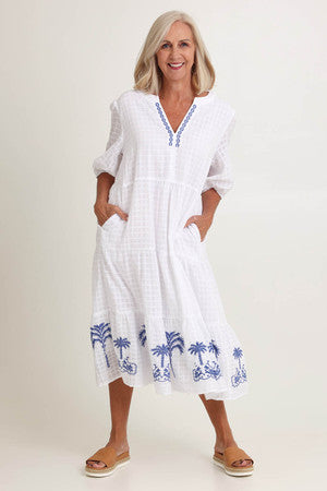 Mykonos Embroidered Dress