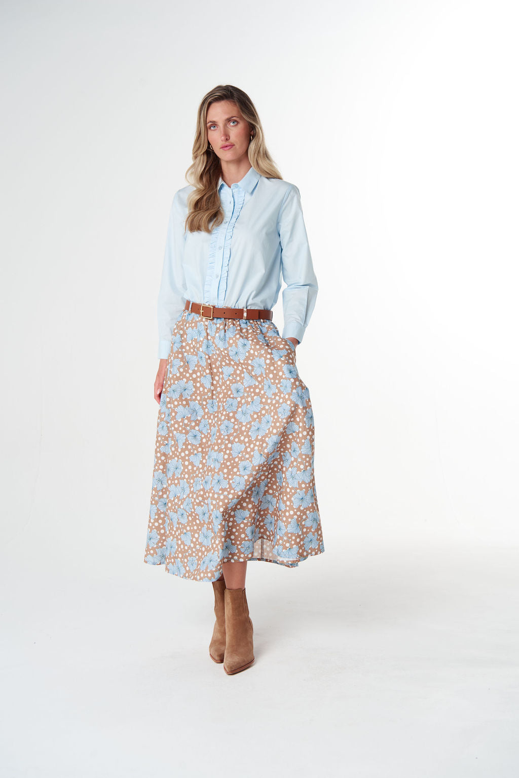 Barn Dance Line Cotton Skirt