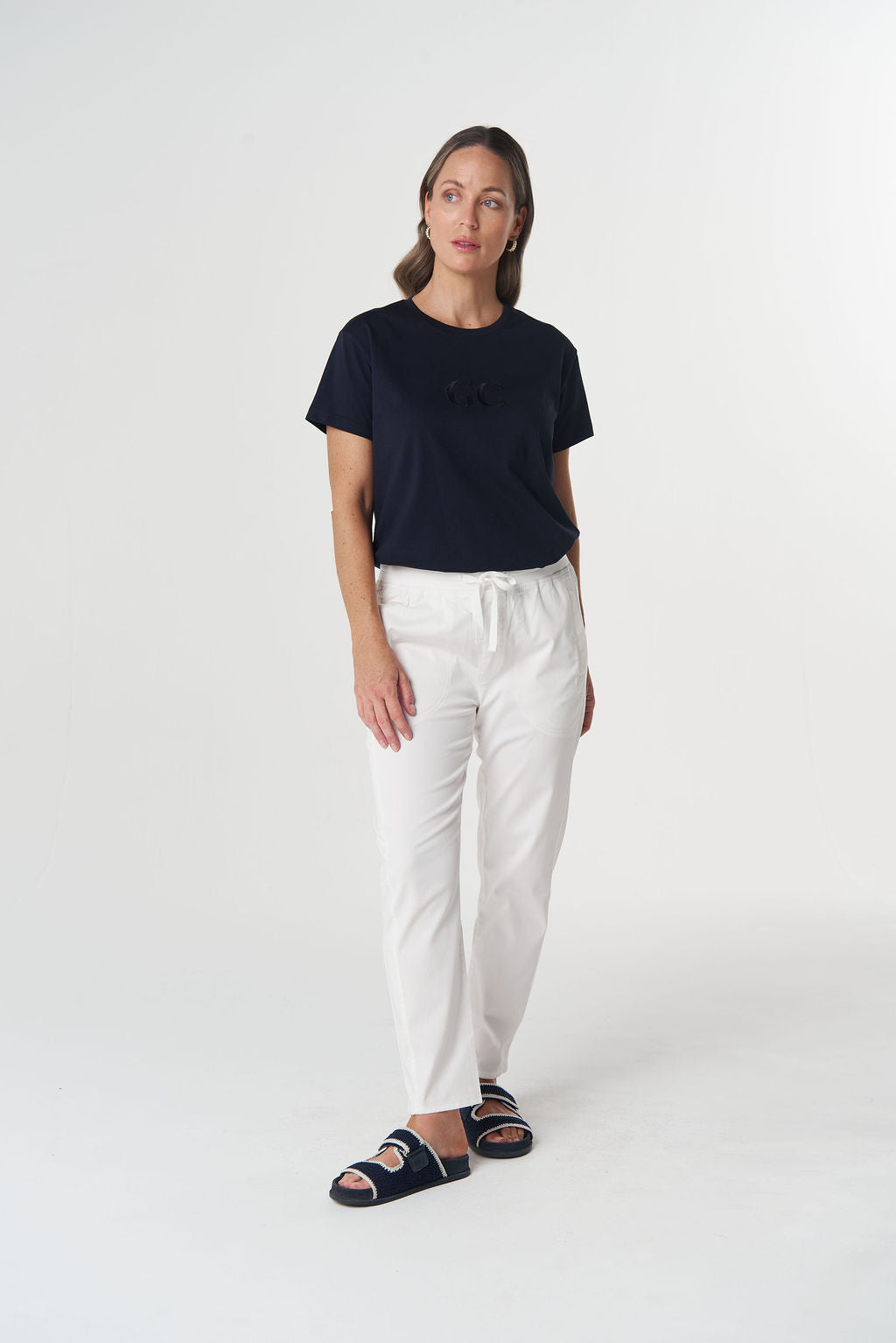 Vine Cropped Cotton Jogger