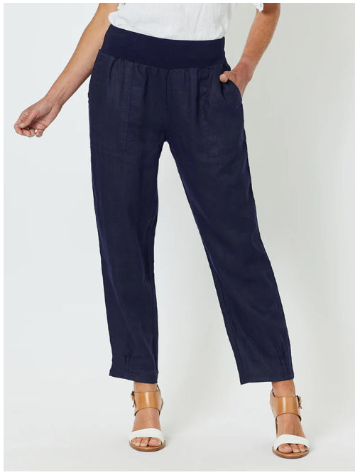 GS Linen Pants pleated hem