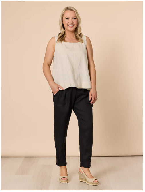 GS Linen Pants pleated hem