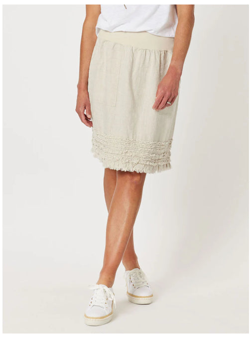 GS linen Ruffle Skirt