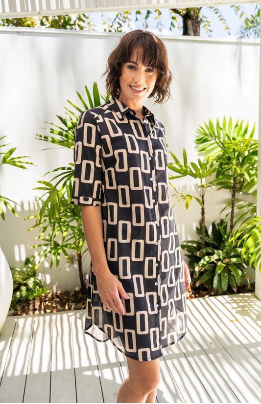 Shirtmaker dress cotton seesaw