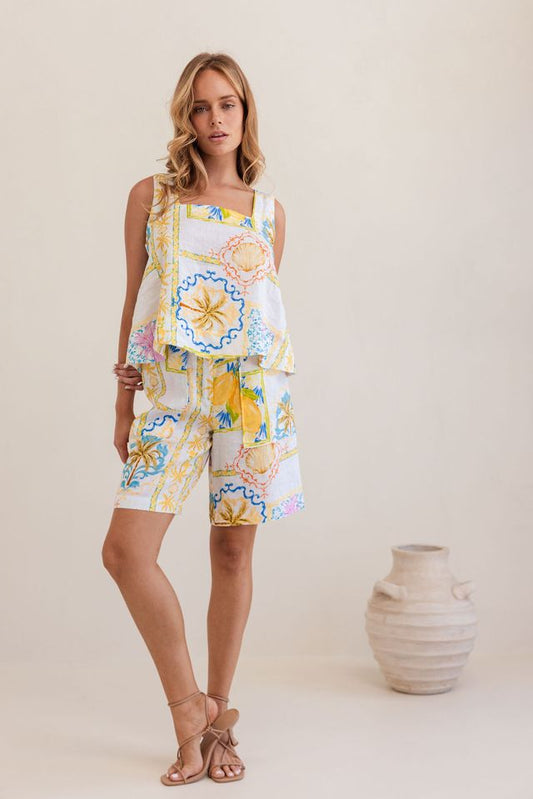 Linen Midi Short Amalfi