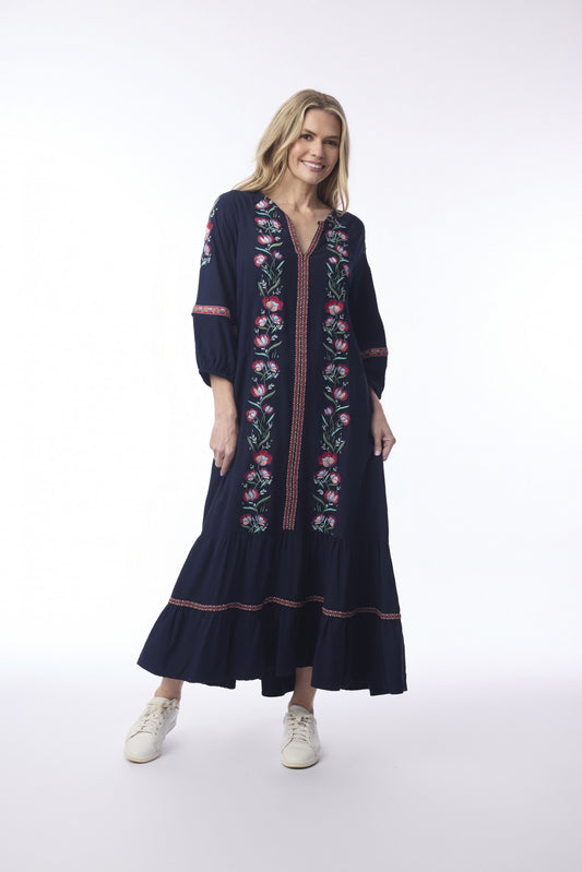 Ivanova Dress Maxi Embroidered