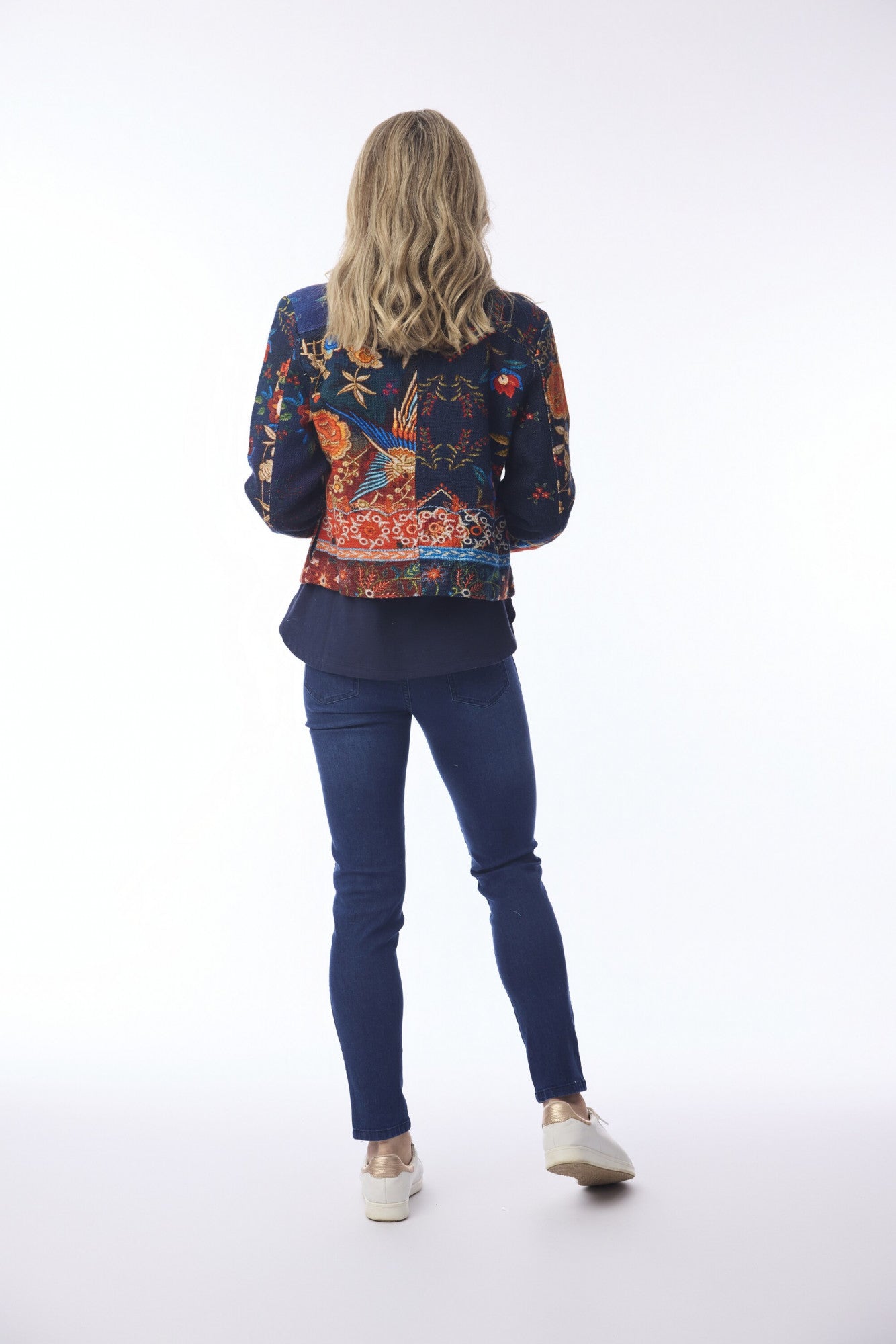 Jacket cropped digital print