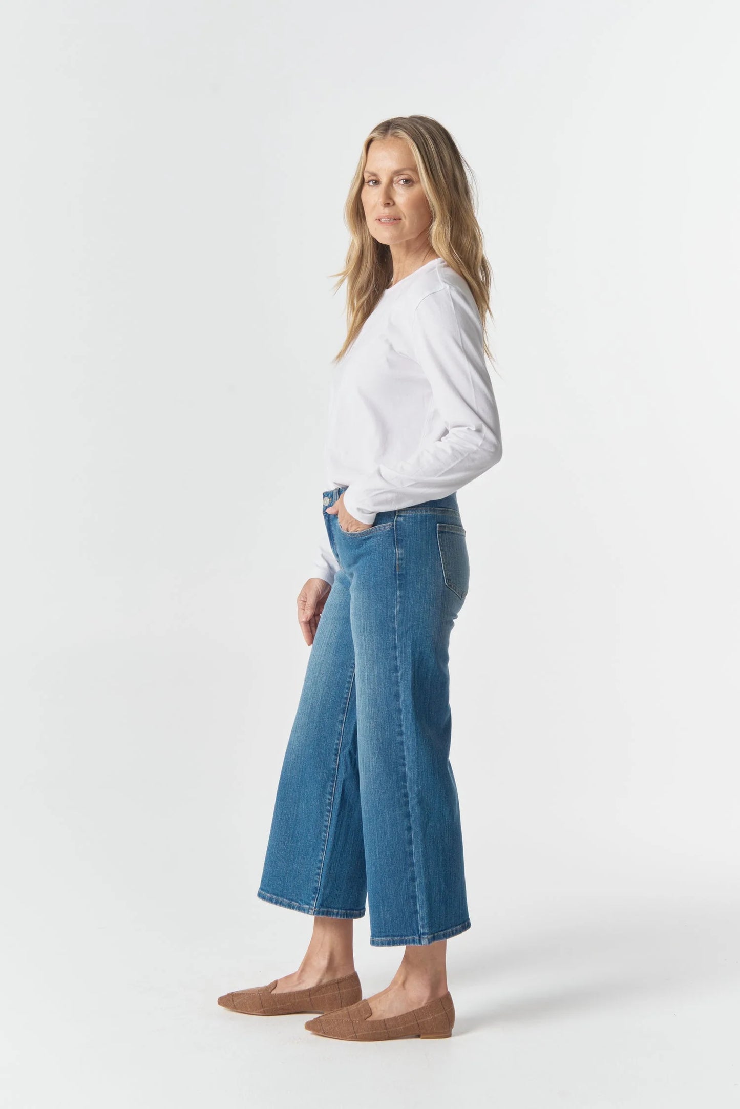 Crop Wide Leg Jeans