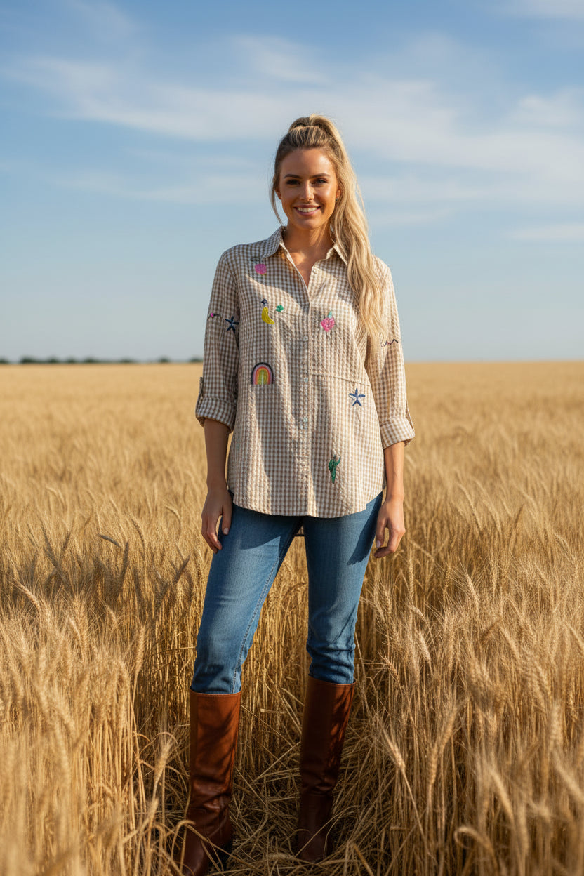 Zoda L/S Button Up Shirt Embroidered