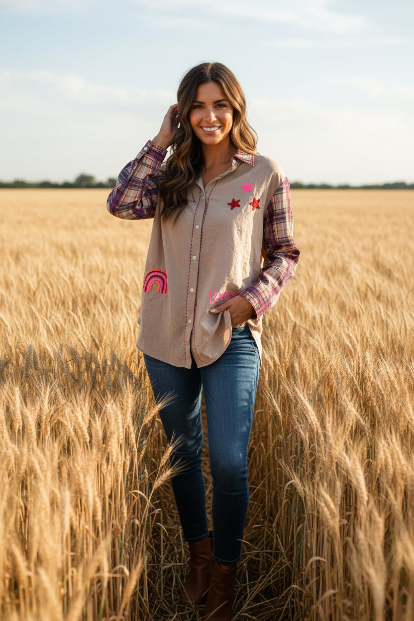 Zoda L/S Button Up Shirt Embroidered