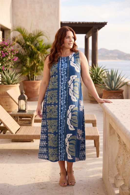 Liberte Blue dress  Midi Sleevless