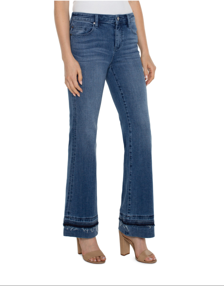 Lucy bootcut frayed jeans