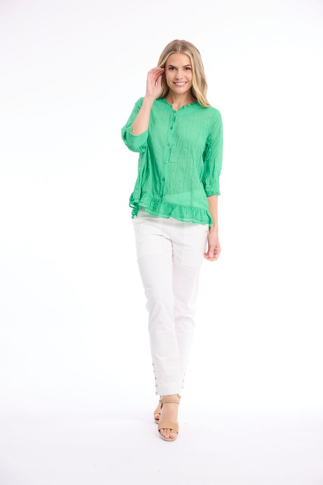 Cotton Gauze Top Buttonthrough