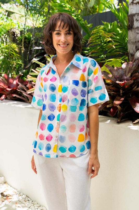 Linen/Visc SS Shirt