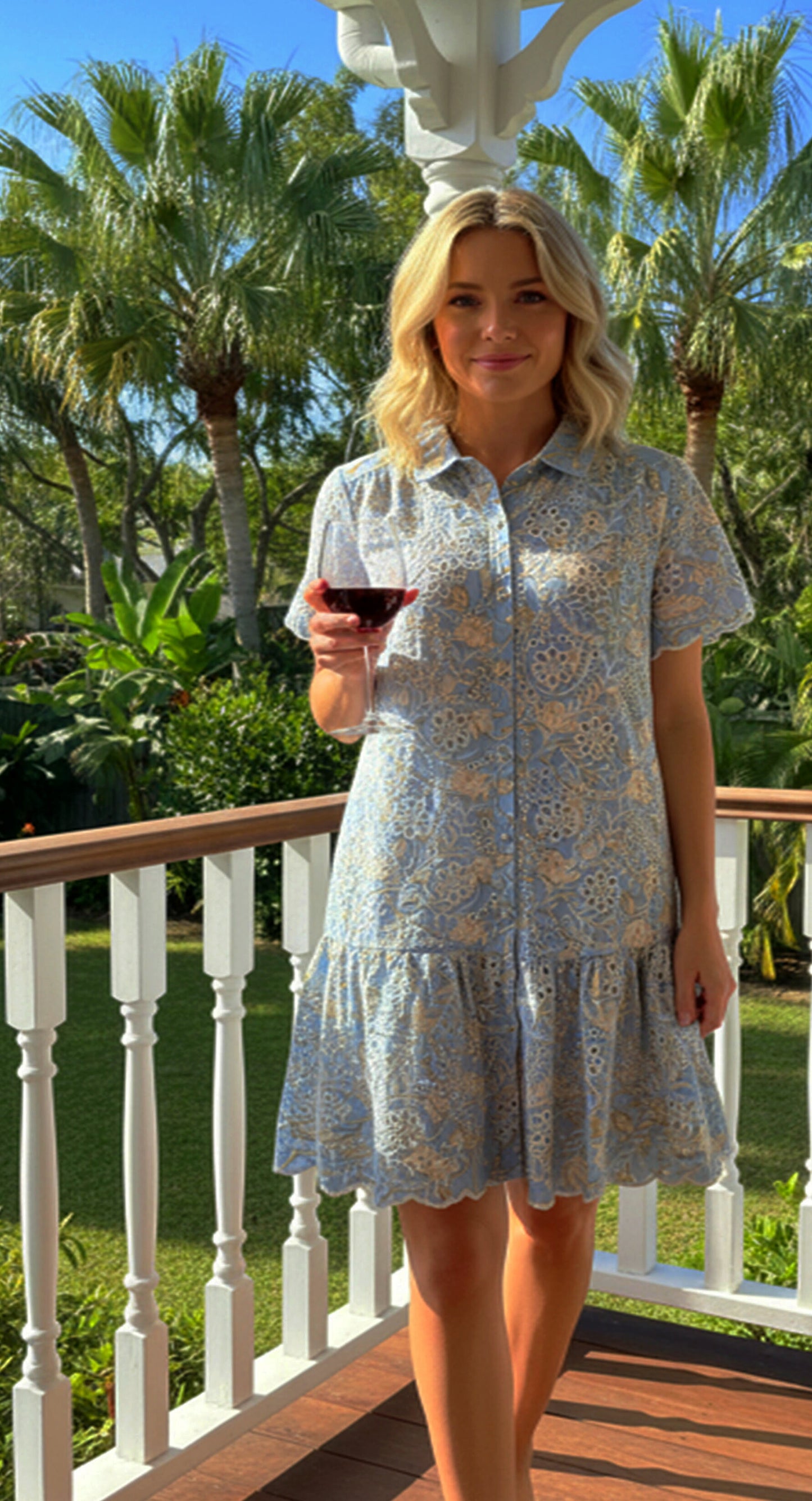 Short sleeve btn front dress