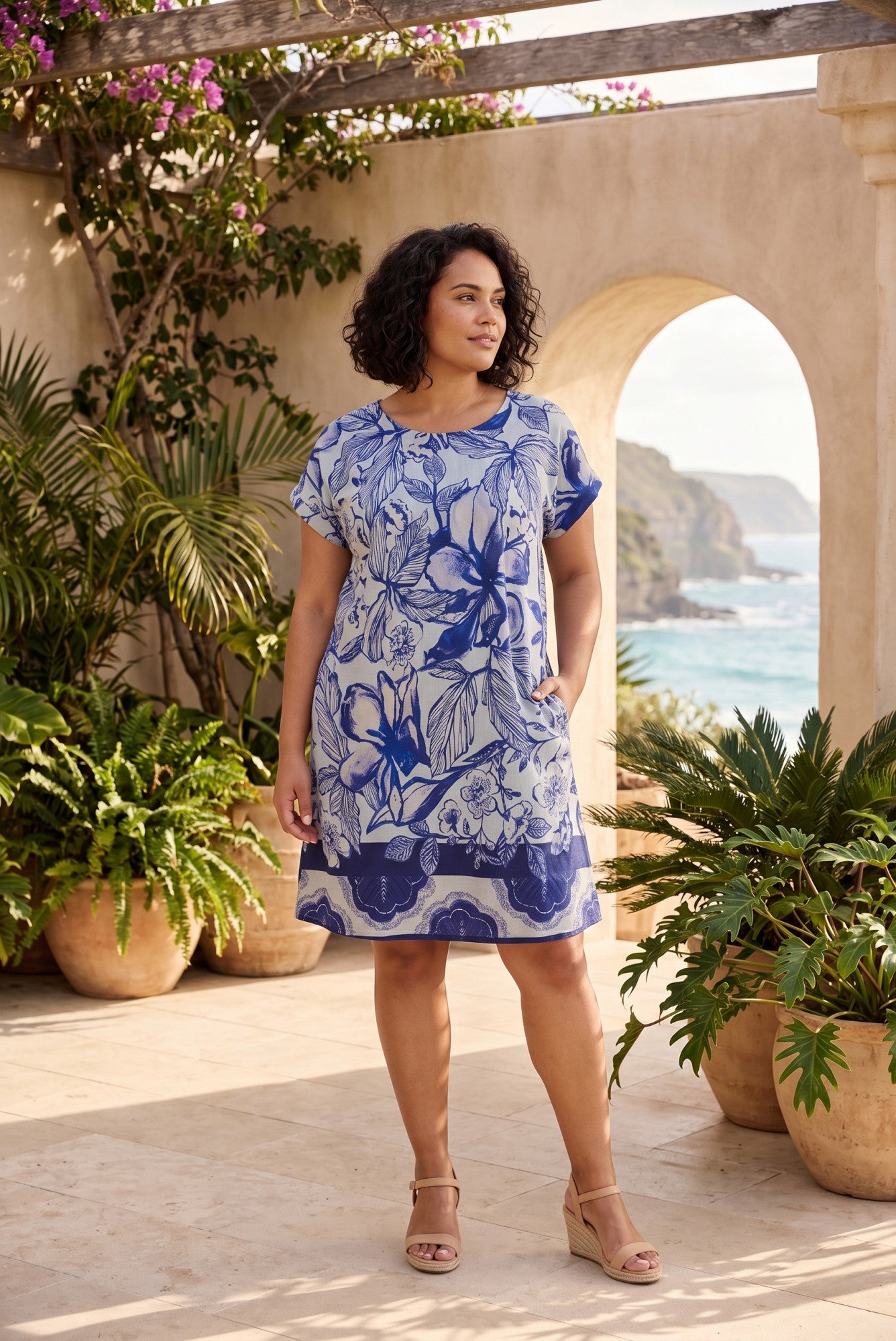Avignon Dress Reversible Short Sleeve