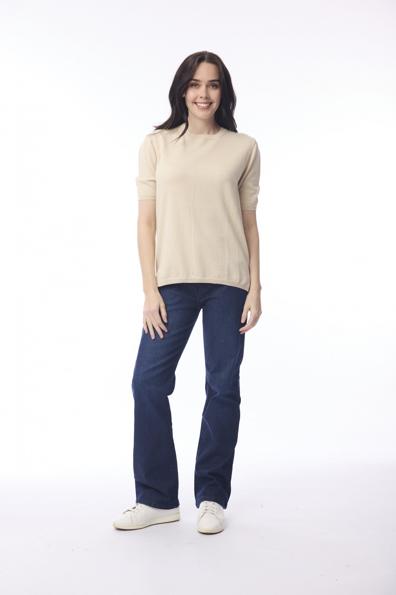 Knit T-shirt crew neck