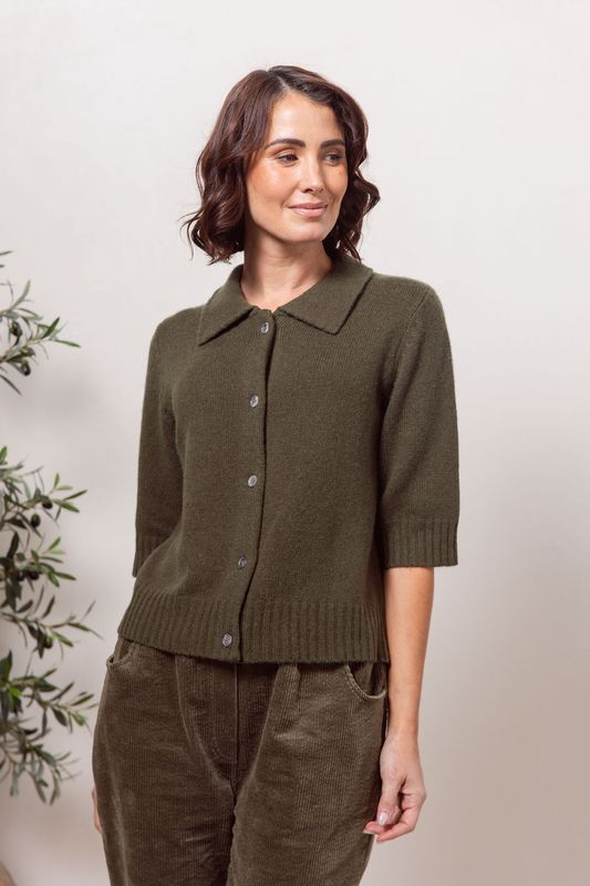 Half Sleeve Collar Cardi
